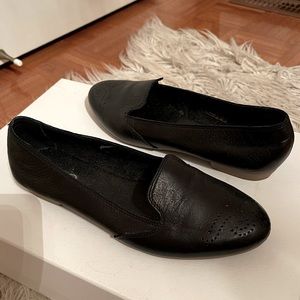 ALDO Black Leather Loafers Size 7.5